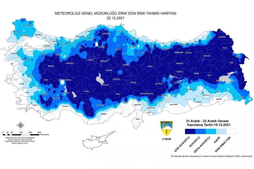 Meteoroloji'den  zirai don uyarısı