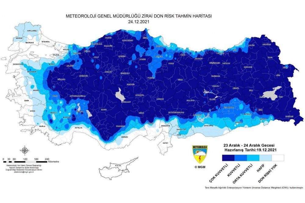 Meteoroloji'den  zirai don uyarısı