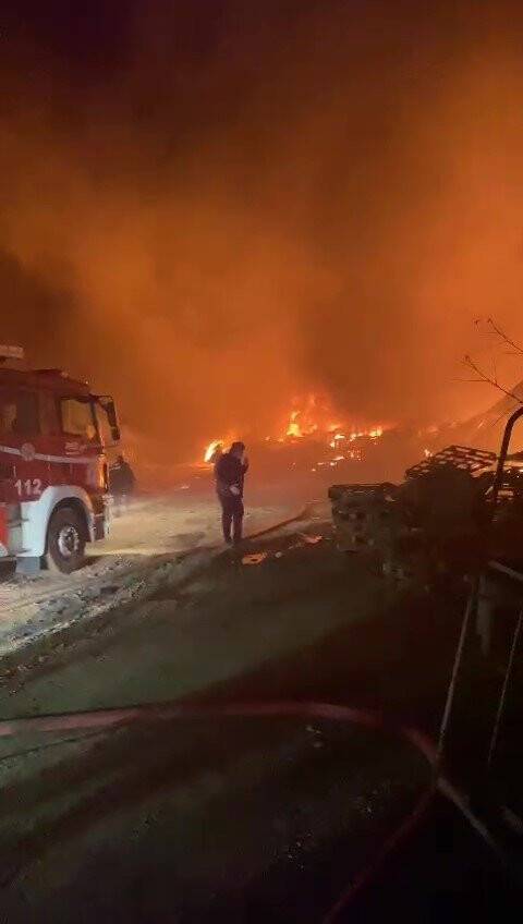 Mobilya fabrikası alevlere teslim oldu
