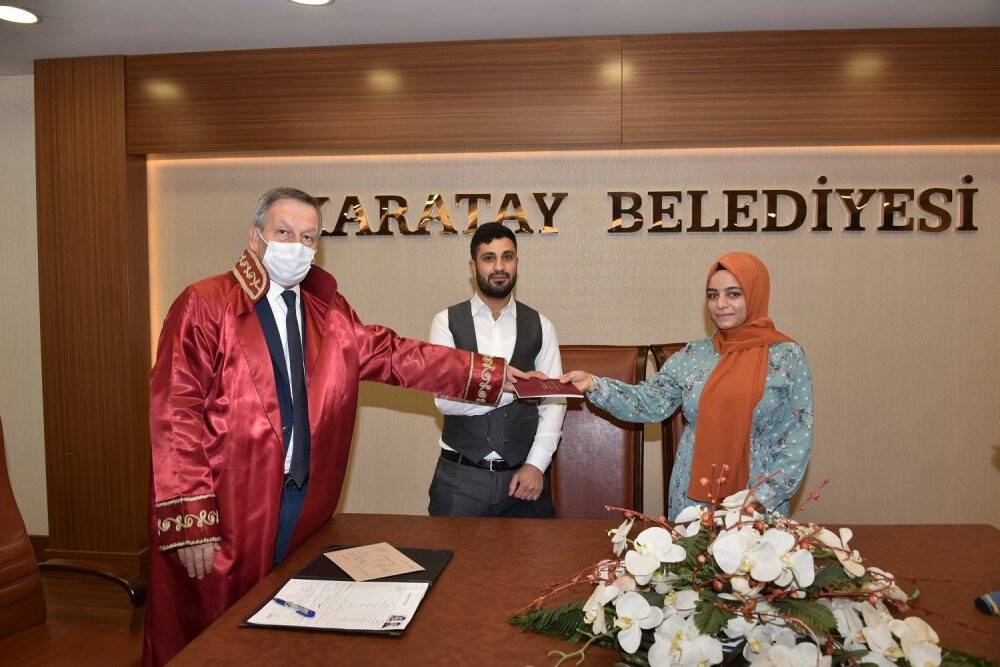 Karatay’da 2021’de 2 bin 800 çift mutluluğa 'evet' dedi