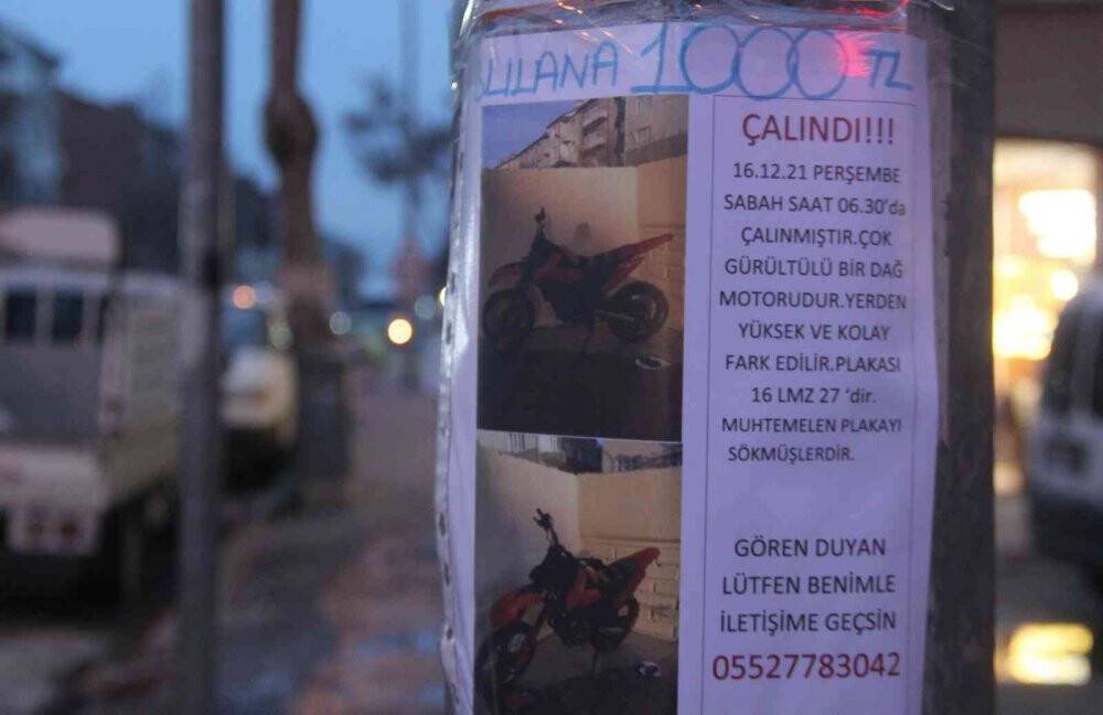 Konya'da motosiklet hırsızlığı güvenlik kamerasında! Bulana sahibinden ödül