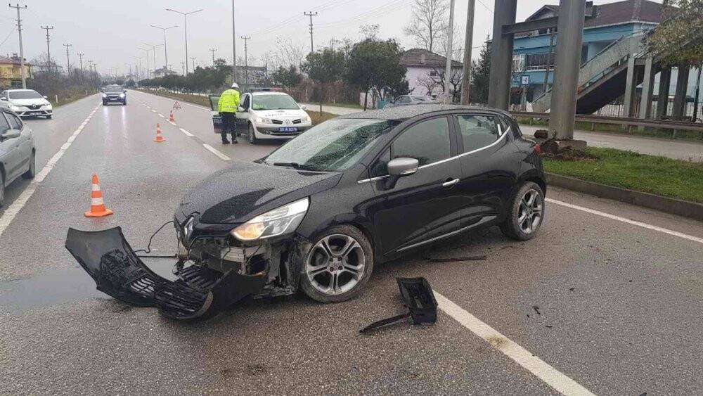 Terme’de trafik kazası: 1 yaralı