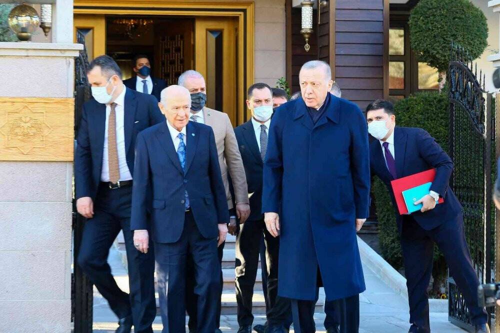 Cumhurbaşkanı Erdoğan ile MHP lideri Bahçeli’nin görüşmesi sona erdi