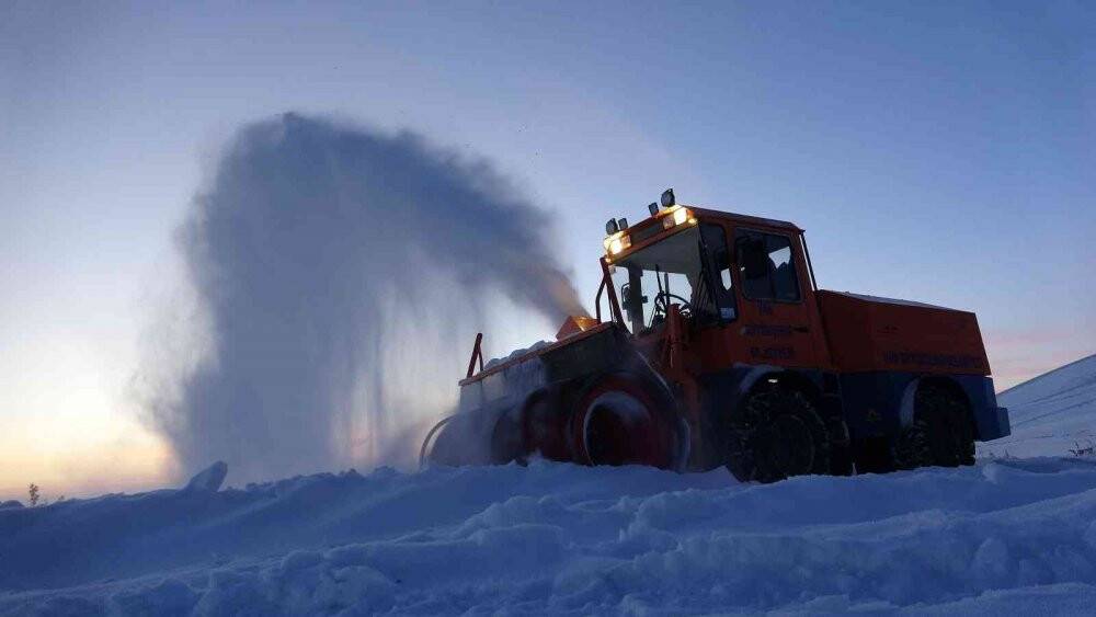 Kar püskürtme çalışmaları kartpostallık görüntüler oluşturdu