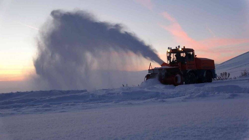 Kar püskürtme çalışmaları kartpostallık görüntüler oluşturdu