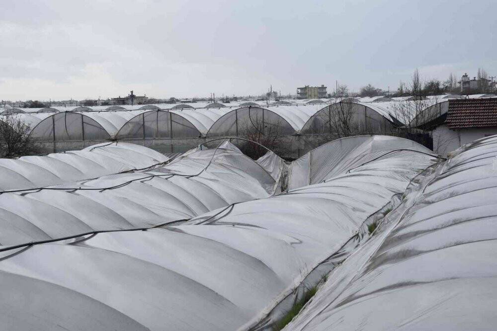 Bir saat arayla çıkan 2 hortum seralara zarar verdi