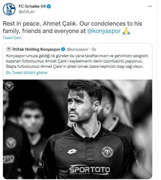Avrupa futbolundan Ahmet Çalık için taziye mesajları
