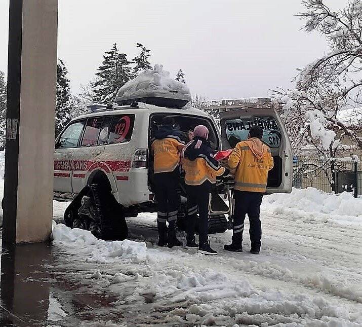 Seydişehir’de paletli ambulanslar acil hastalar için göreve hazır