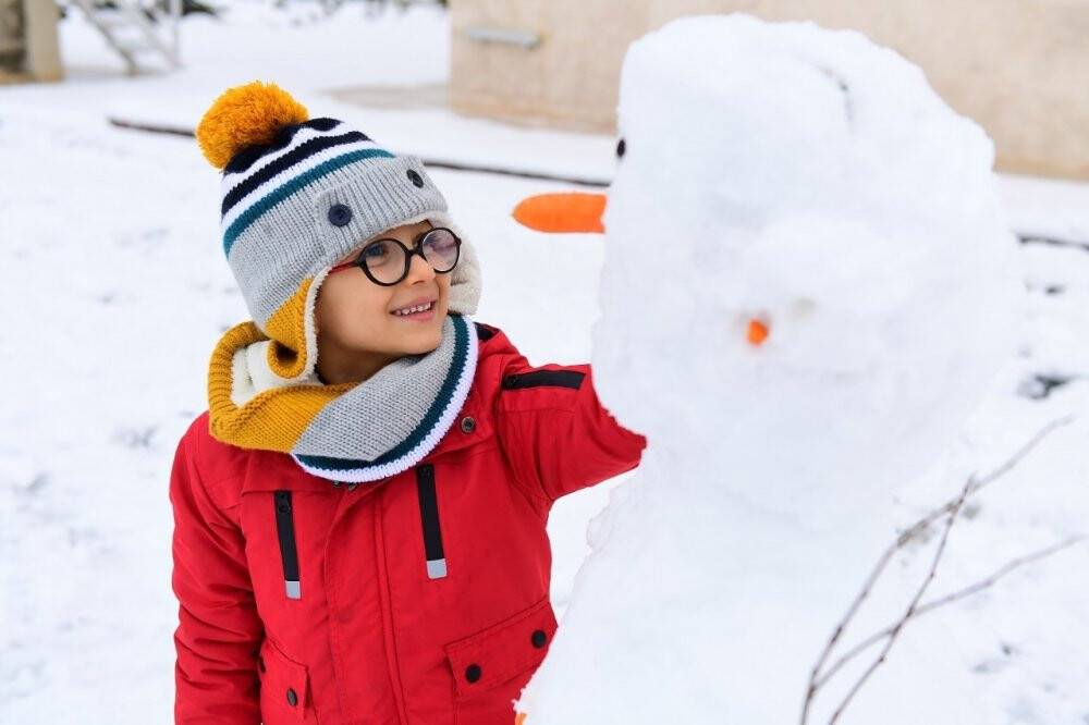 Çocuklar karın keyfini çıkardı