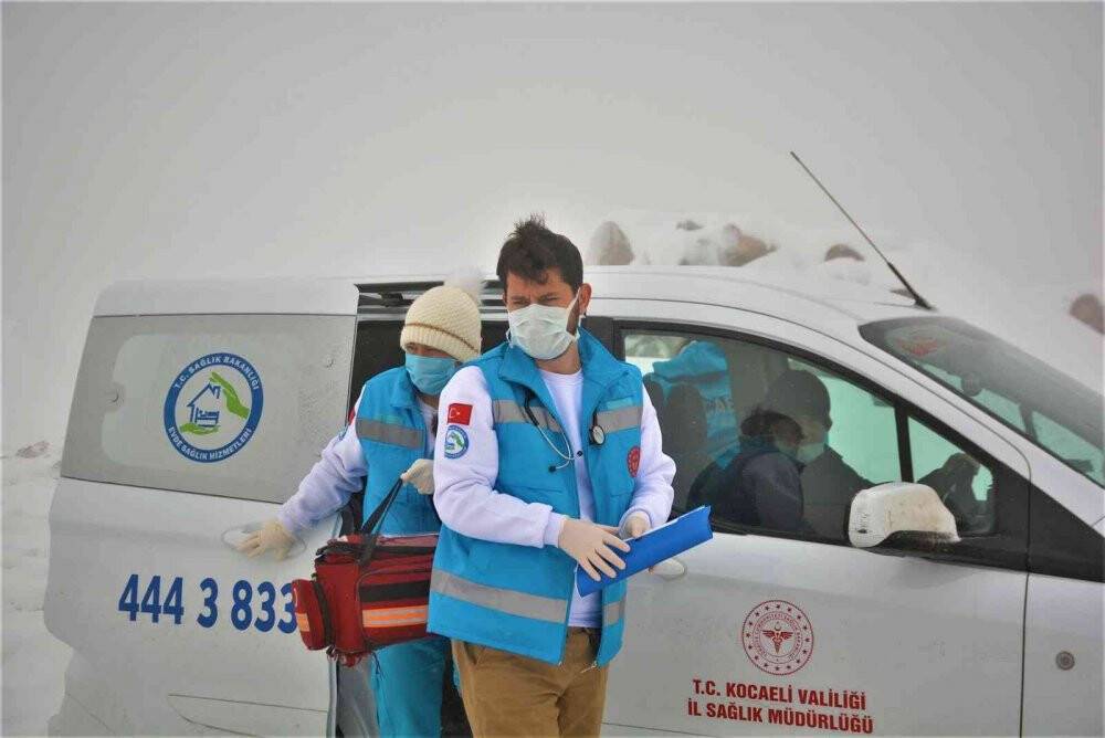 1 metre karda müthiş mücadele