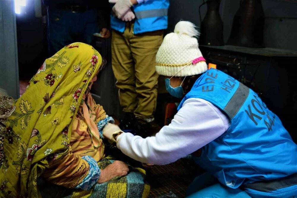 1 metre karda müthiş mücadele