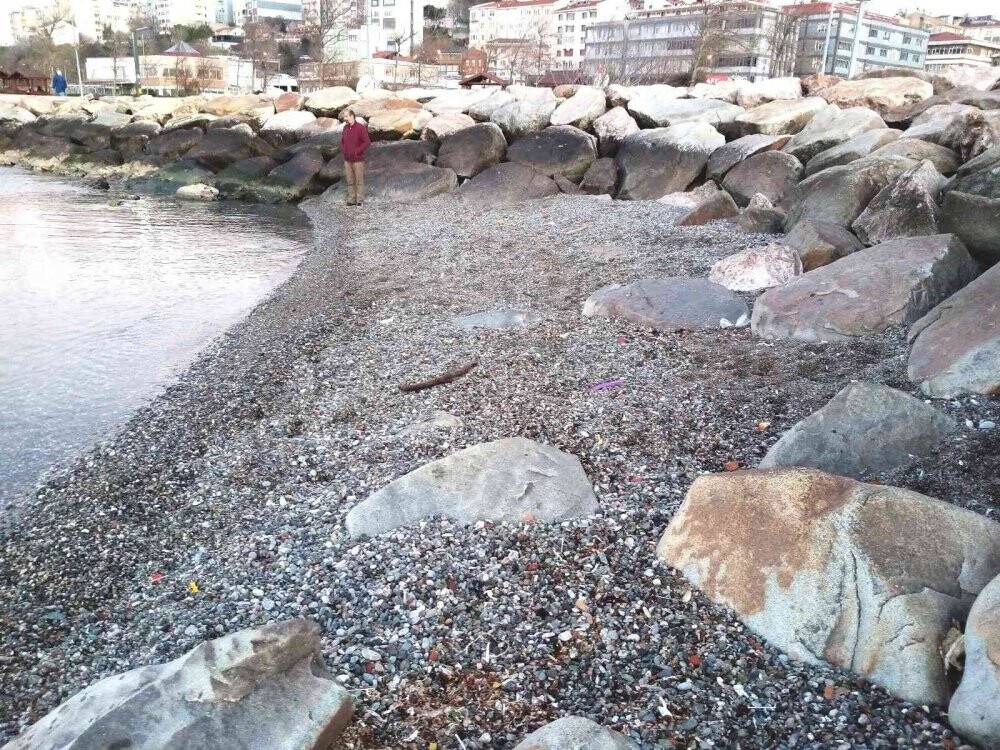 Bandırma’da deniz çekildi