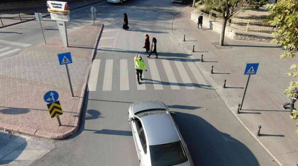 Konya’da yaya öncelikli trafik denetimi