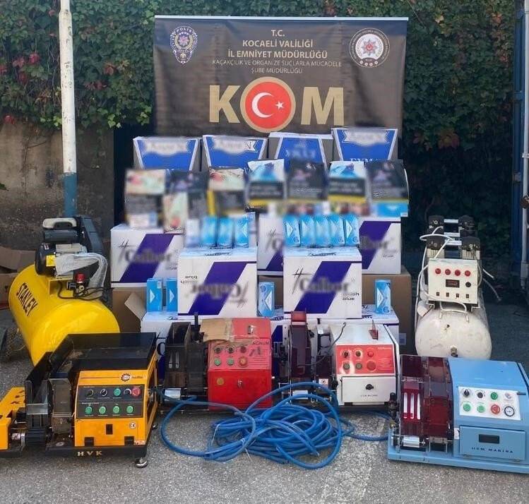 Binlerce gümrük kaçağı makaron ele geçirildi