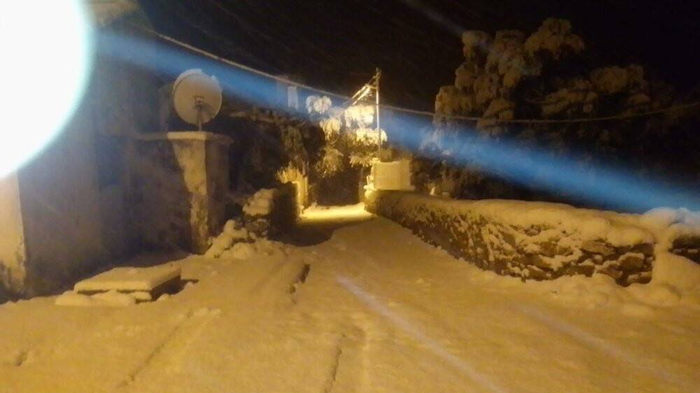 Bodrum da beyaza büründü