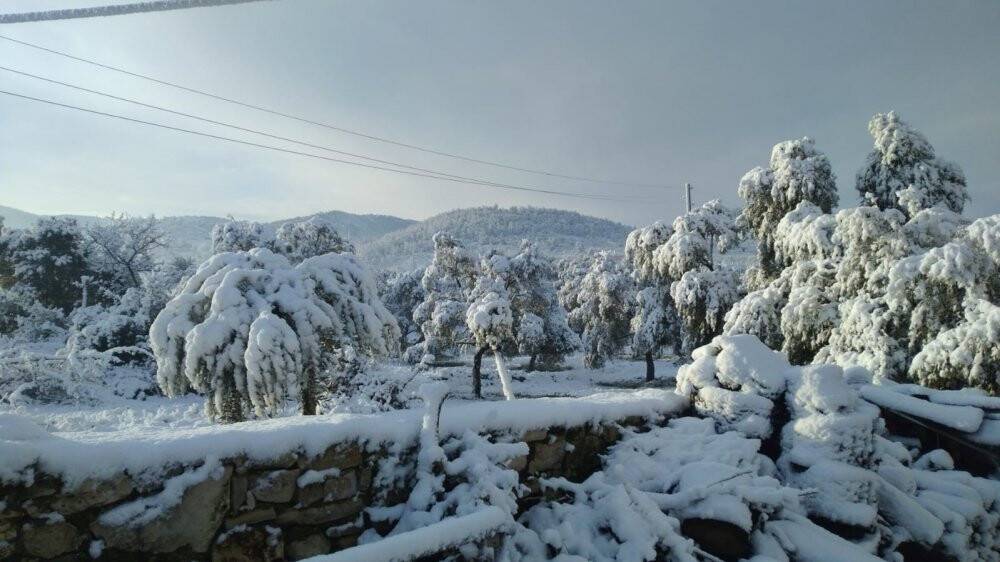Milas’ın yüksek kesimleri beyaza büründü