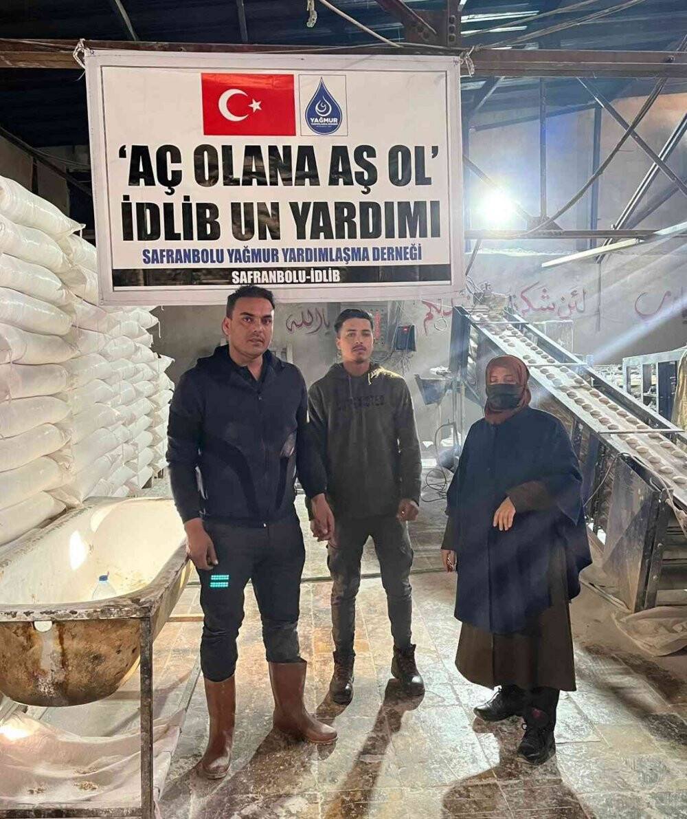 Afrin şehidinin maaşının bir kısmını bağışladığı dernekten İdlib’e yardım