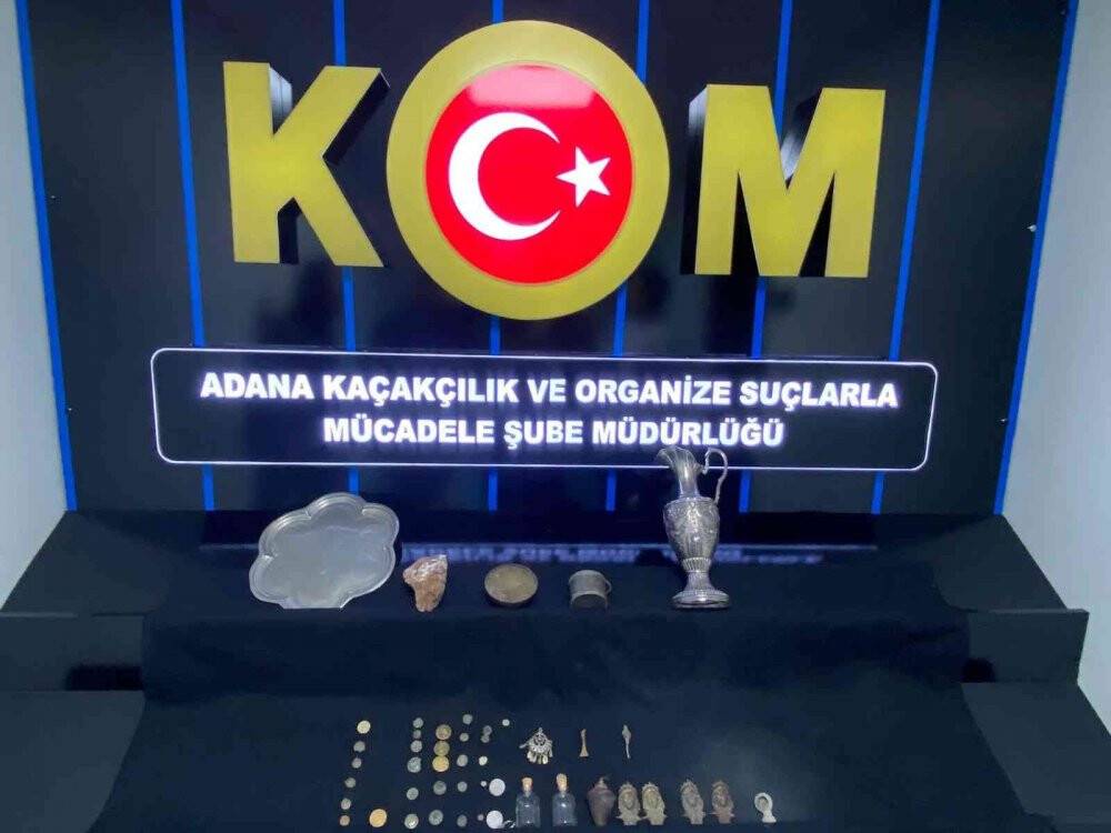 Adana’da Roma dönemine ait sikke ve objeler ele geçirildi