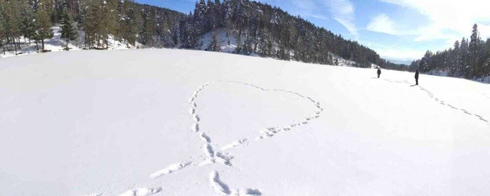 Bilecik’te bir gölet soğuktan tamamen dondu