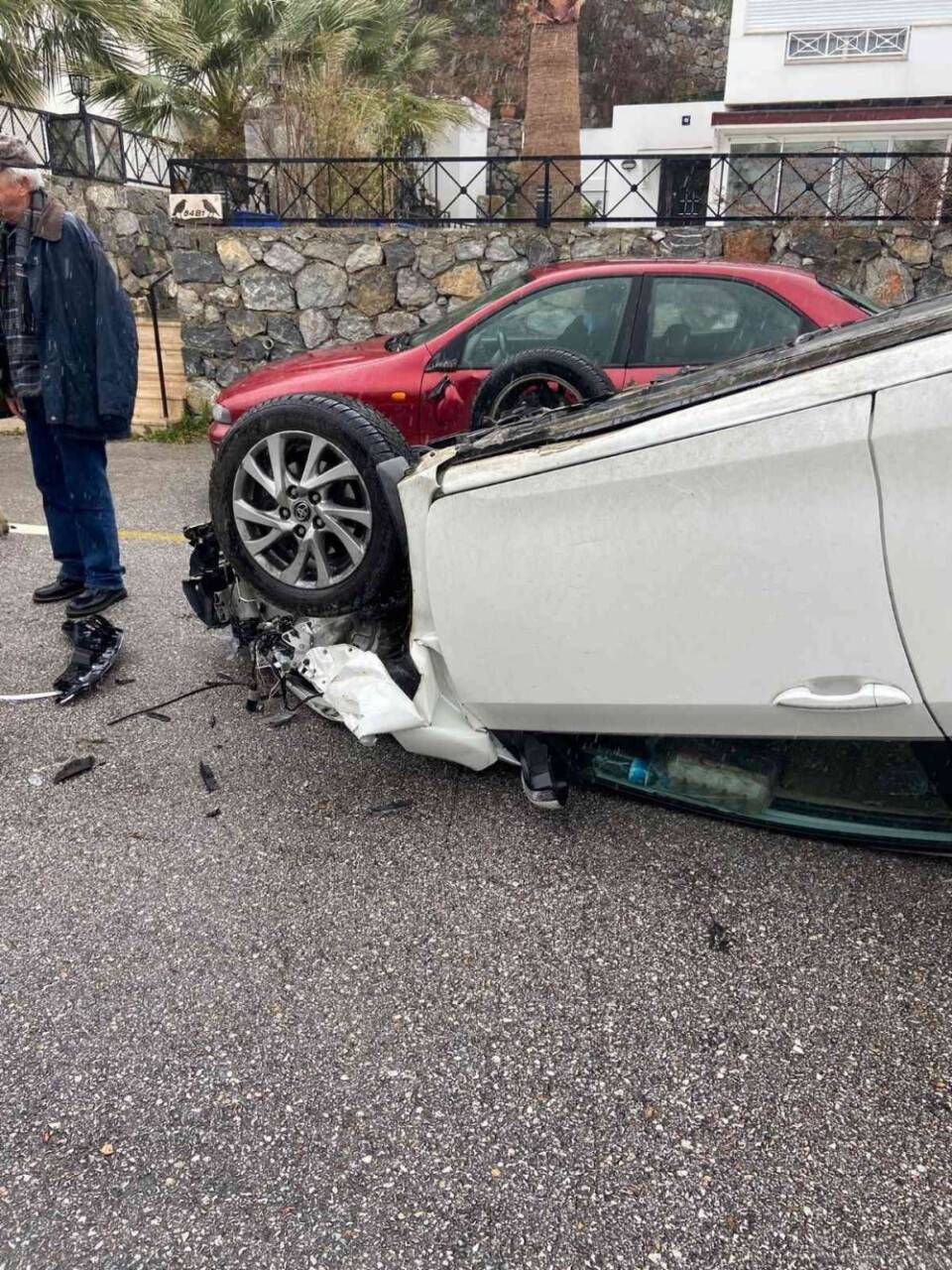Bodrum’da yağış kaza getirdi