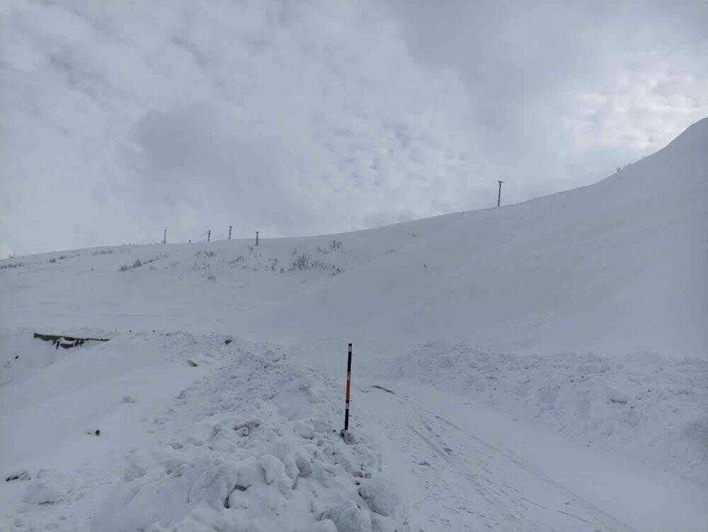 Çığ düştü, yol ulaşıma kapandı