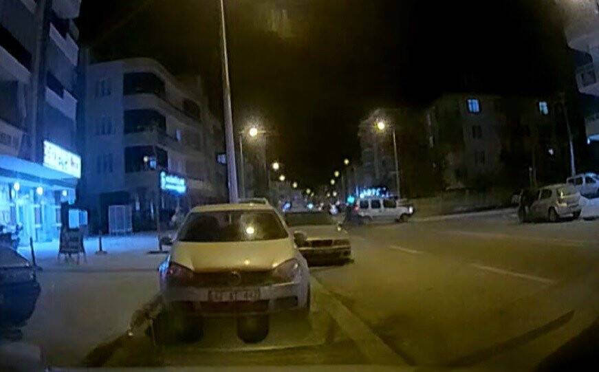 Konya'daki motosiklet kazası araç kamerasında