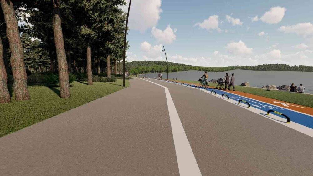 Hamsilos’a bisiklet ve yaya yolu