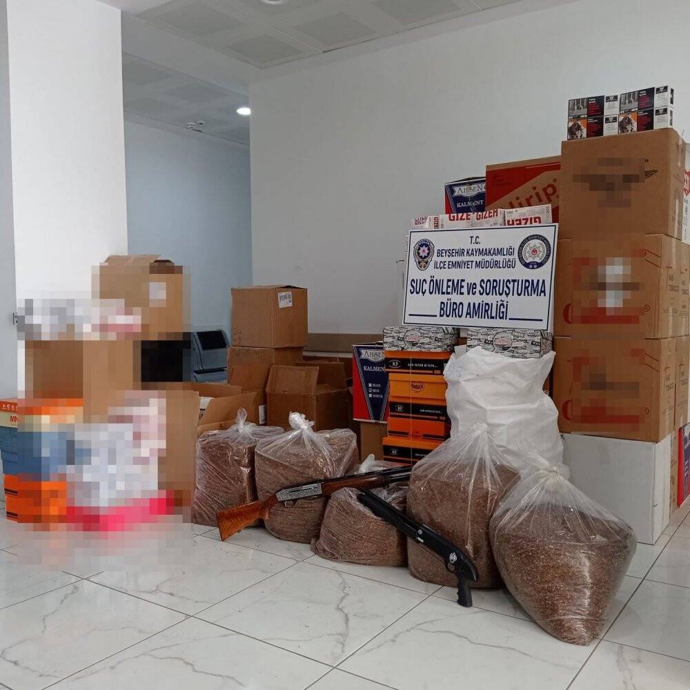 Konya’da kaçak sigara operasyonu