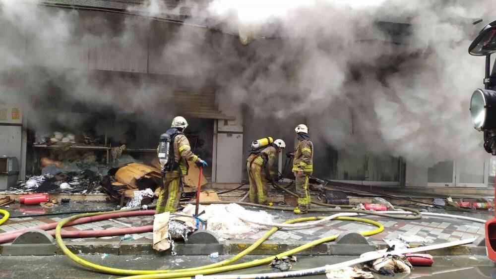 Tekstil atölyesinde yangın çıktı