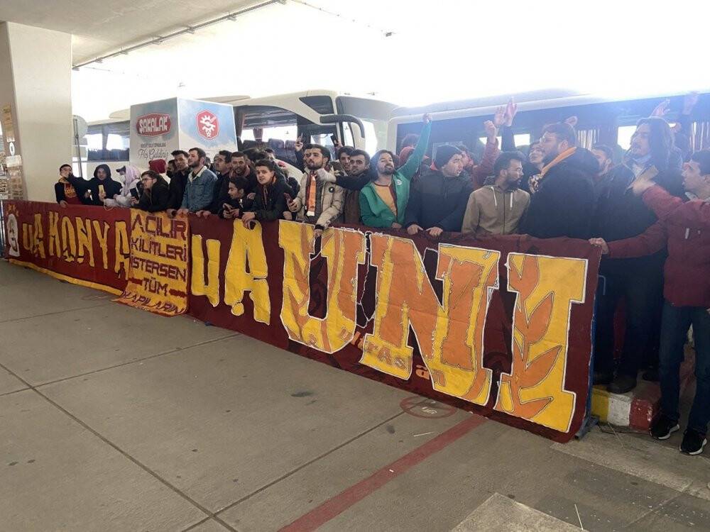 Galatasaray kafilesi Konya’ya geldi