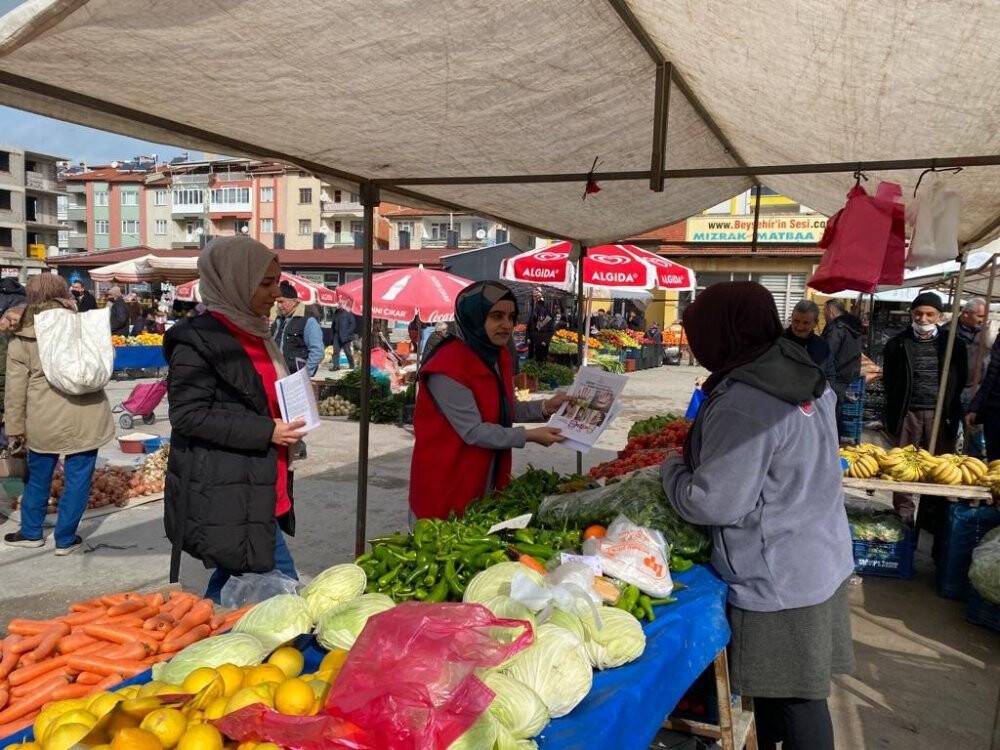 Beyşehir’e Dünya Kadınlar Günü’nde kadınlar için stant açıldı