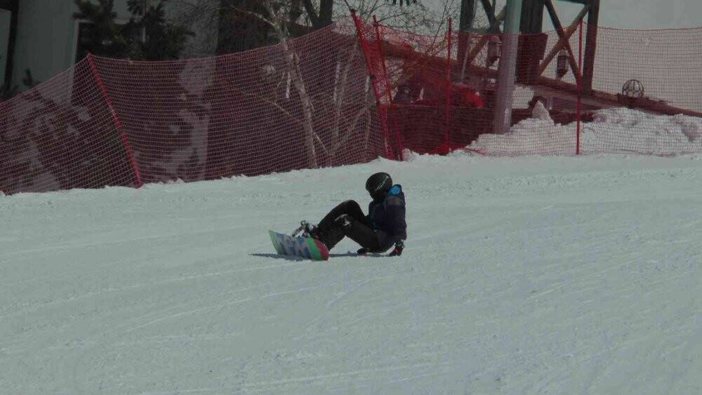 Palandöken’de baharda kayak keyfi