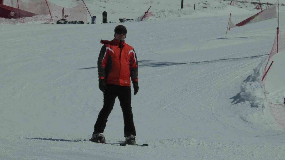 Palandöken’de baharda kayak keyfi