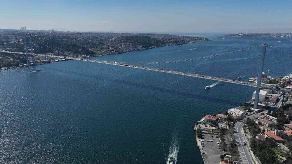 15 Temmuz Şehitler Köprüsü’ndeki bakım çalışması havadan görüntülendi