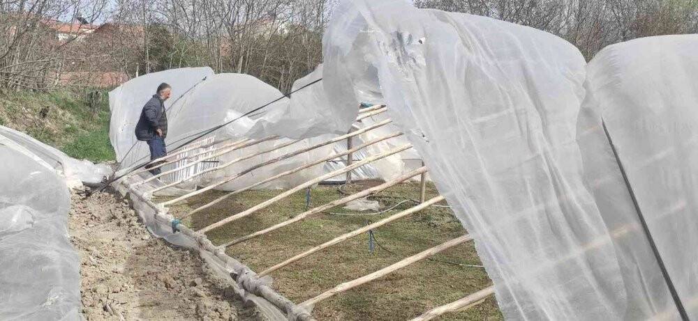Malatya’da şiddetli rüzgar seralara zarar verdi