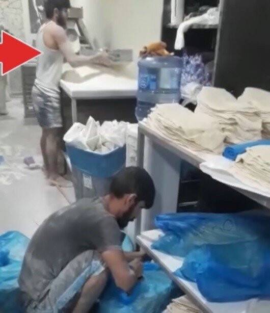 Fırında skandal görüntü