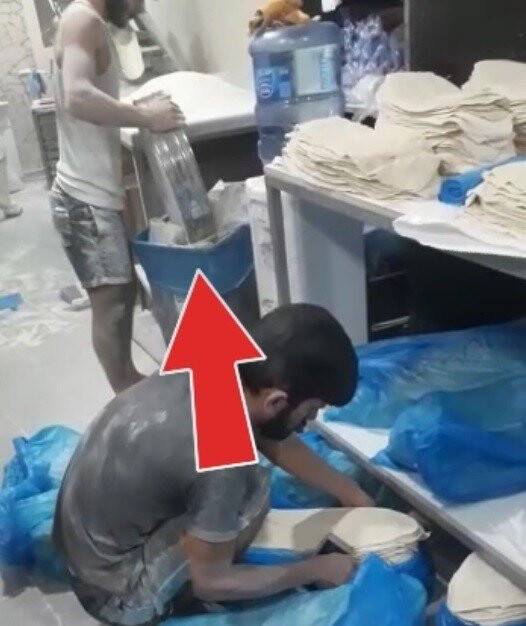 Fırında skandal görüntü