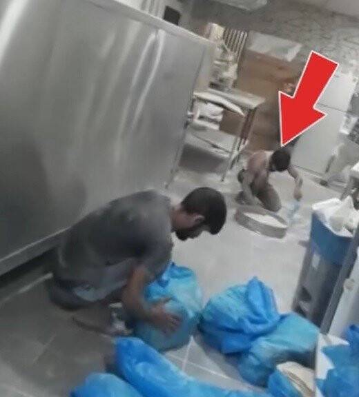 Fırında skandal görüntü