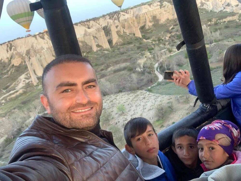 Kapadokya’da balonlar Türk bayrakları ile havalandı