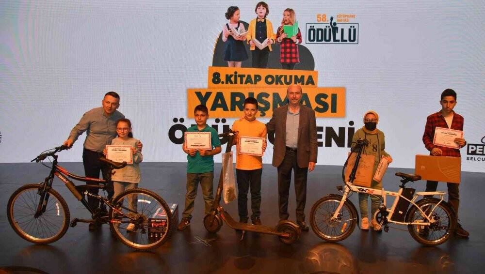 Selçuklu Belediyesi’nin kitap okuma ve resim yarışmasında ödüller sahiplerini buldu
