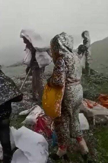 Dağa pancar toplamaya giden köylüler tipiye yakalandı