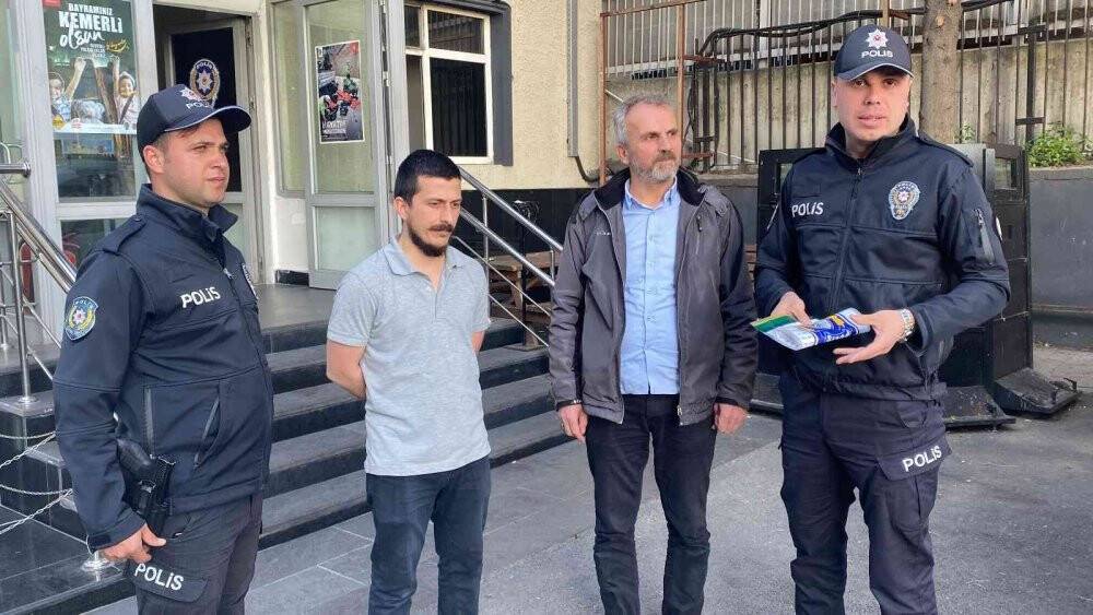 İstanbul’da insanlık örneği kamerada