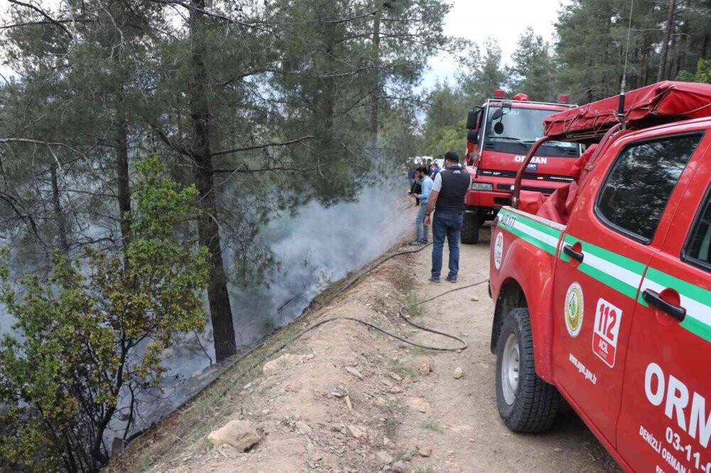 Pamukkale’de 1 günde 2 orman yangını