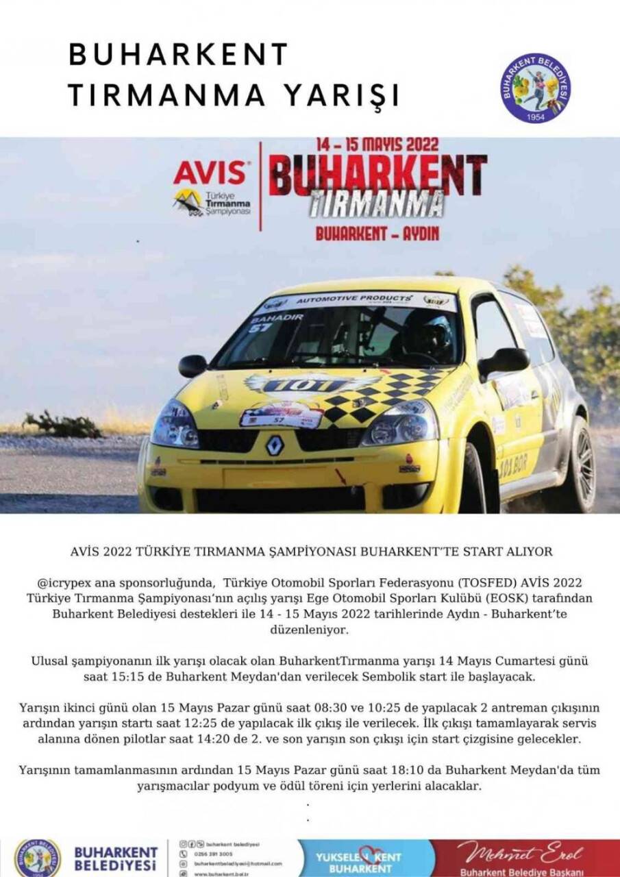 Türkiye Tırmanma Yarışı, Buharkent’te start alacak