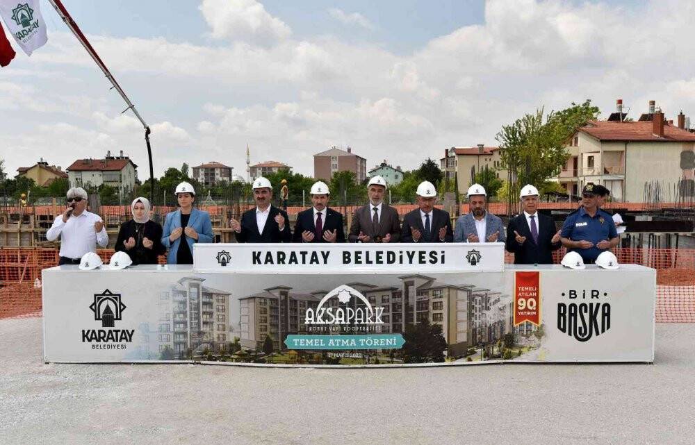 Karatay’ın 42. toplu konut hamlesi Aksapark’ın temeli atıldı