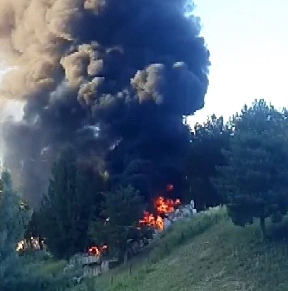 Adıyaman’da yapay şelale alev alev yandı