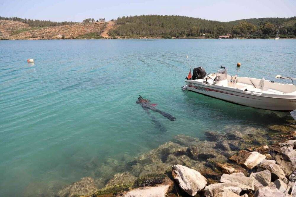 Deniz dibini 2 saatte pırıl pırıl yaptılar