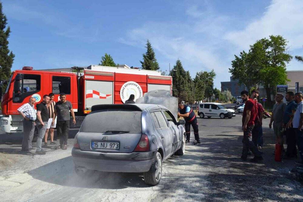 Tamire giderken alev aldı