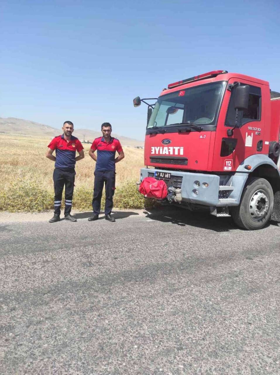Mardin’de itfaiye ekipleri yangın ihtimaline karşı tetikte