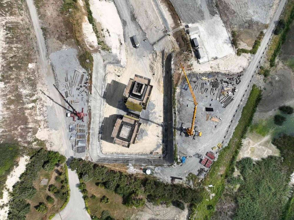 Sazlıdere'den geçiş sağlayacak ilk köprünün çalışmaları devam ediyor